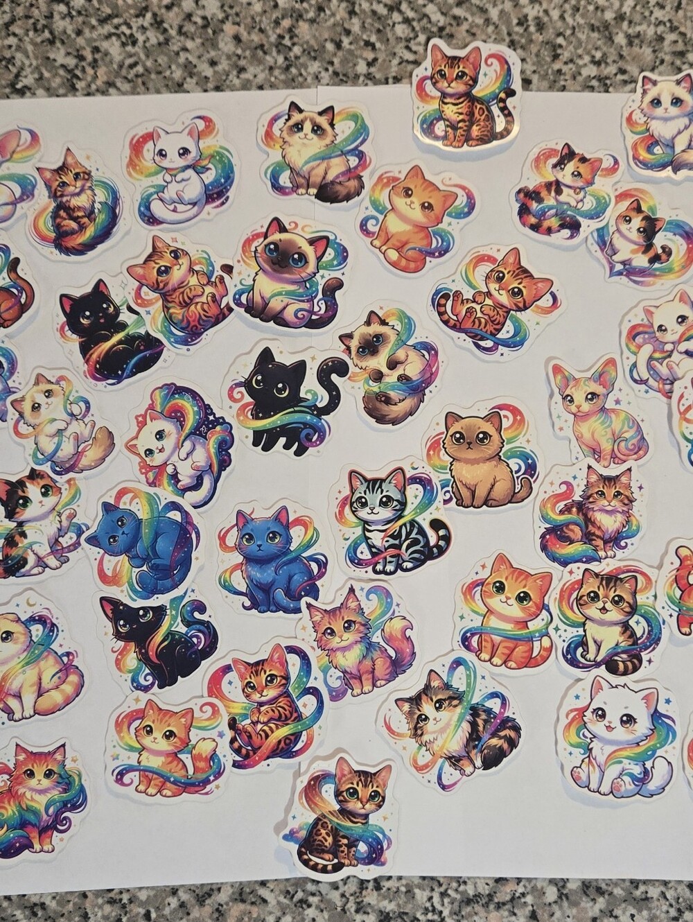 Cats With Rainbow Background Sticker Set - Multicolor - Picture 8 of 8